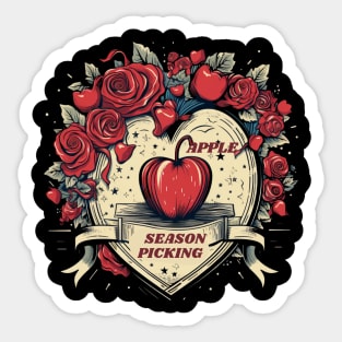 Apple Picking Season Apple Fruit Lover Funny Sticker